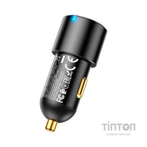 Зарядний пристрій HOCO NZ6 2xType-C, USB-A Black (6931474765185)