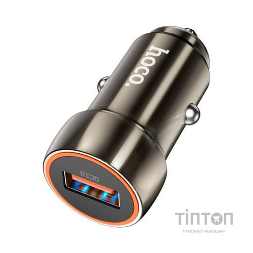 Зарядний пристрій HOCO Z46 USB Metal Gray (6931474770271)
