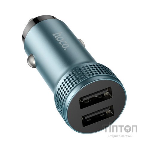 Зарядний пристрій HOCO Z49 Level 2xUSB Metal Gray (6931474795618)