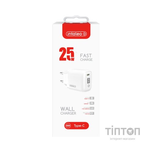 Зарядний пристрій Intaleo TCGQPD125 1хType-C 3A/25W QC/PD3.0 (1283126538827)