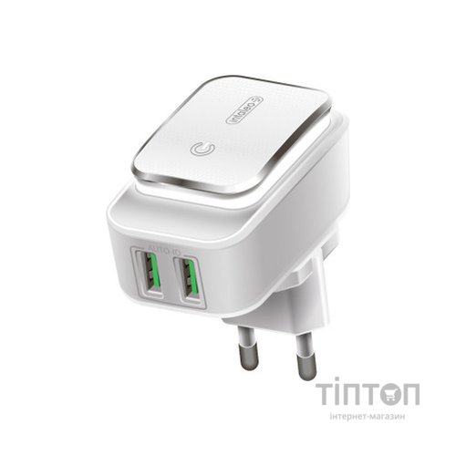 Зарядний пристрій Intaleo TCL242 (2USB2.4A) (white) (1283126481130)