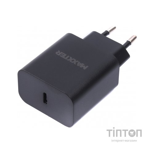 Зарядний пристрій Maxxter 1 USB Type-C + cable Type-C to Type-C (WC-PD25W-CtC-01)