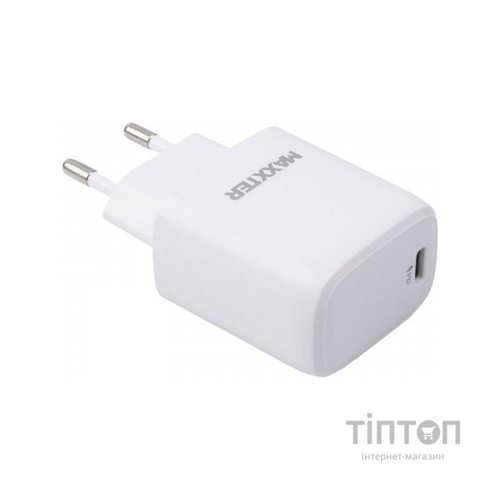 Зарядний пристрій Maxxter USB + cable USB-C to Lighting (PD 20W) (WC-PD-CtL-01)