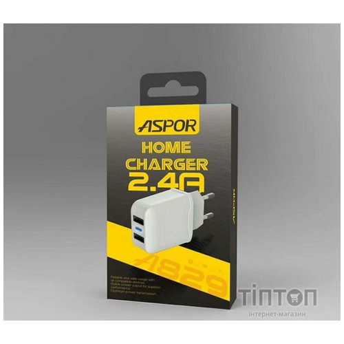 Зарядний пристрій мережевий ASPOR 2.4A