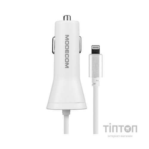 Зарядний пристрій Modecom 1xUSB 2.4A + cable Lightning Royal KULL-03 white (ZT-MC-KULL-03)