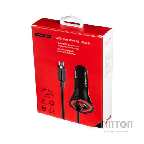 Зарядний пристрій Modecom USB 2.4A + cable Micro USB Royal KULU-01 (ZT-MC-KULU-01)