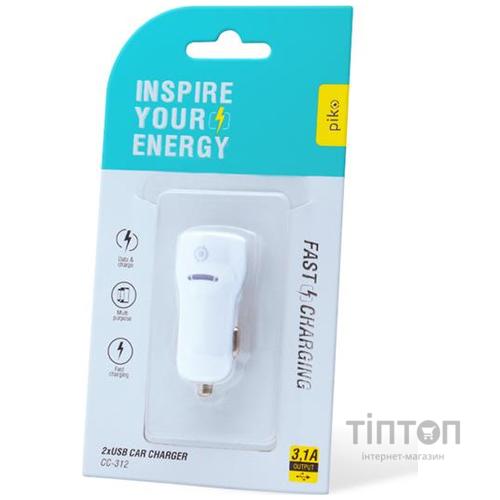 Зарядний пристрій Piko CC-312 2USB 3.1A (1283126477546)