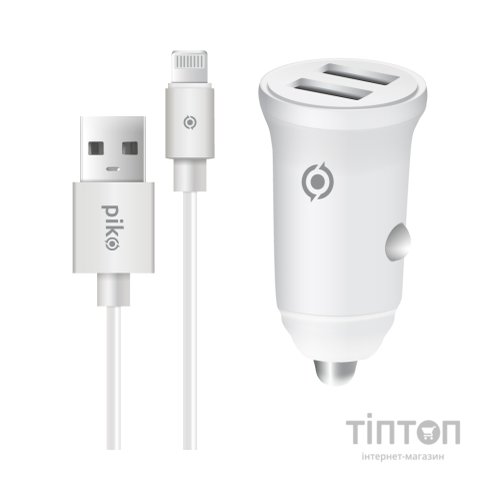 Зарядний пристрій Piko CC-312 (2USB3,1A) + Lightning cable (1283126538810)