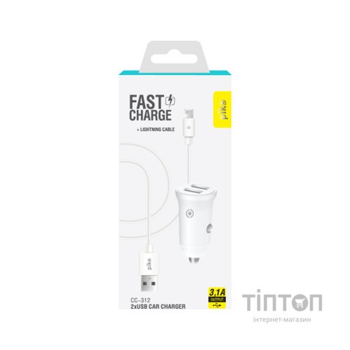 Зарядний пристрій Piko CC-312 (2USB3,1A) + Lightning cable (1283126538810)