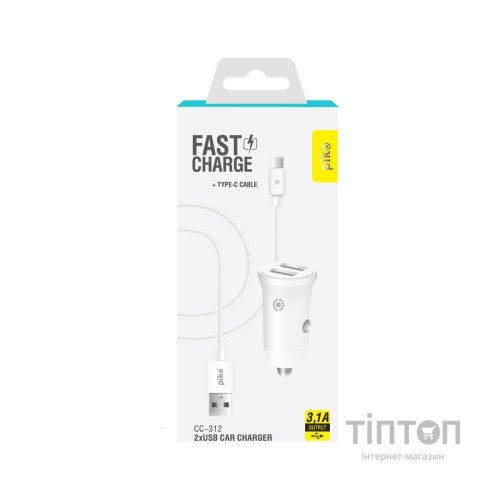 Зарядний пристрій Piko CC-312 (2USB3,1A) + USB-C cable (1283126538803)