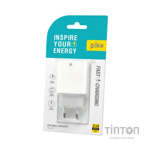 Зарядний пристрій Piko TC-211 (1USB2,1A) (1283126515156)
