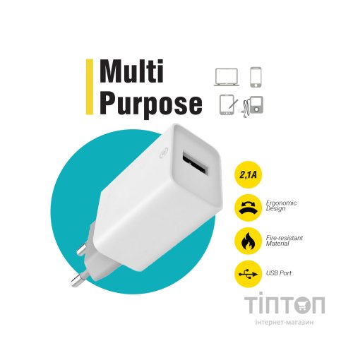 Зарядний пристрій Piko TC-211 (1USB2,1A) (1283126515156)