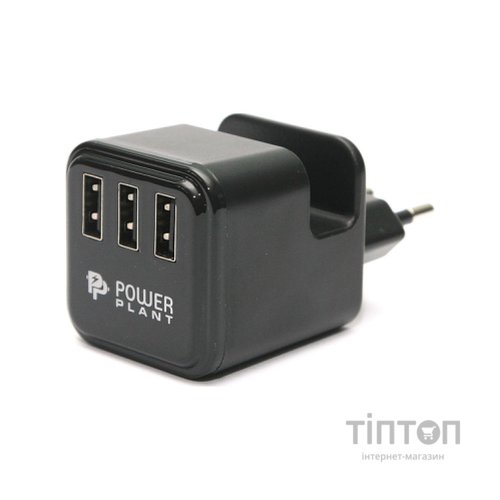 Зарядний пристрій PowerPlant W-360 3*USB/3.4 A (DV00DV5065)
