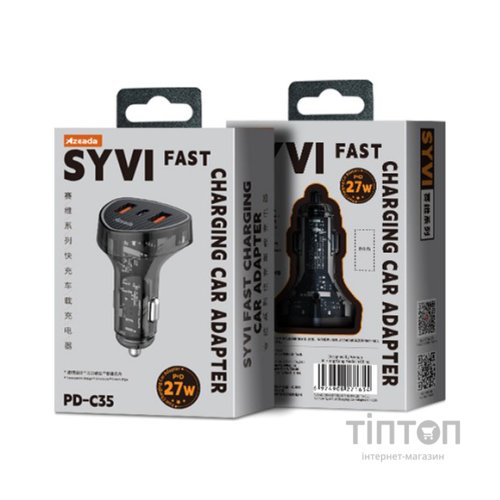 Зарядний пристрій Proda AZEADA SYVI PD-C35 27W black (PD-C35-BK)