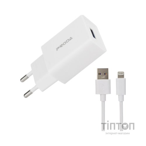 Зарядний пристрій Proda USB 2,4A + USB Lightning cable (PD-A43i-WHT)