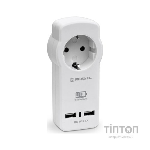 Зарядний пристрій REAL-EL 2*USB 15W (CS-30)