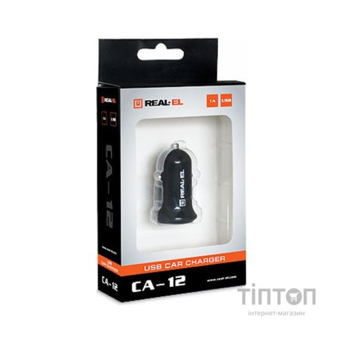 Зарядний пристрій REAL-EL CA-12 black (EL123160008)