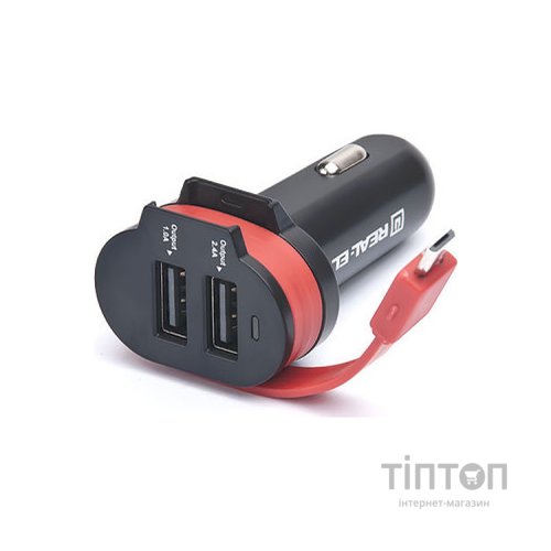 Зарядний пристрій REAL-EL CA-35 black (EL123160012)