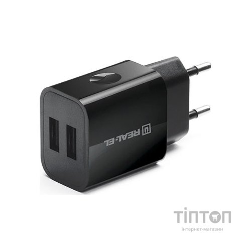 Зарядний пристрій REAL-EL CH-210 black (EL123160014)