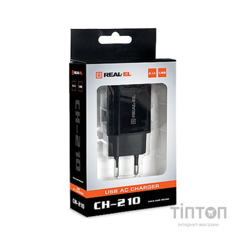 Зарядний пристрій REAL-EL CH-210 black (EL123160014)