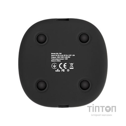 Зарядний пристрій REAL-EL WL-740 black (EL123160019)