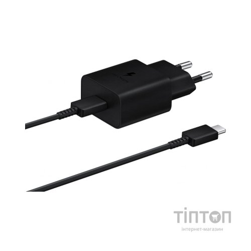 Зарядний пристрій Samsung 15W Power Adapter (w C to C Cable) Black (EP-T1510XBEGRU)