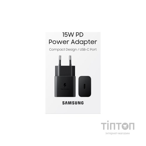 Зарядний пристрій Samsung 15W Power Adapter (w/o cable) Black (EP-T1510NBEGRU)