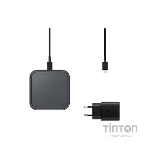 Зарядний пристрій Samsung 15W Wireless Charger Pad Dark Gray (EP-P2400TBEGEU)