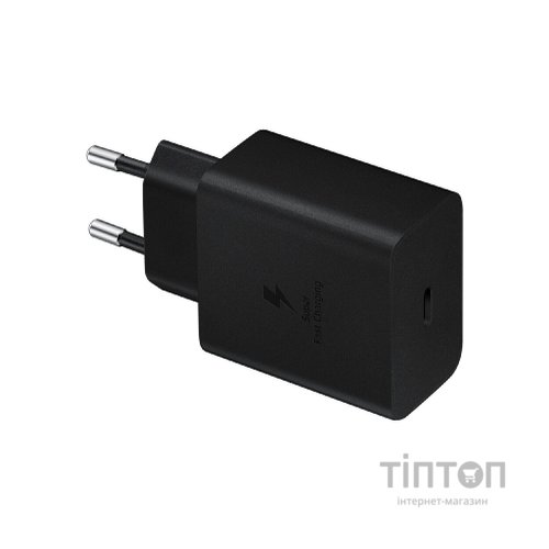 Зарядний пристрій Samsung 45W Compact Power Adapter (w C to C Cable) Black (EP-T4510XBEGRU)