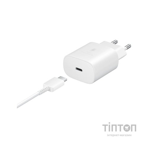 Зарядний пристрій Samsung EP-TA800XWEGRU 25W PD3.0 Type-C (White) (EP-TA800XWEGRU)