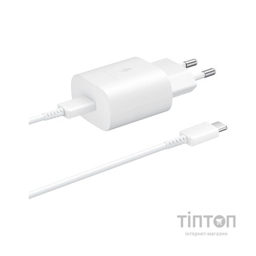 Зарядний пристрій Samsung EP-TA800XWEGRU 25W PD3.0 Type-C (White) (EP-TA800XWEGRU)
