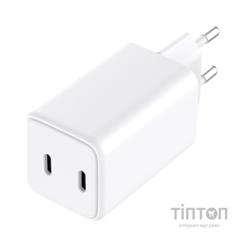 Зарядний пристрій Sandberg 2xUSB 65W (2xUSB-C) Gan III (441-56)
