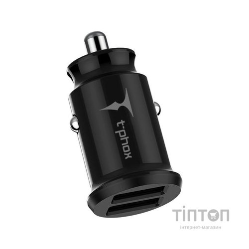 Зарядний пристрій T-Phox Charger Set 2.4A Dual+MicroUSB cable 1.2m (Black) (T-S09 SET M B)
