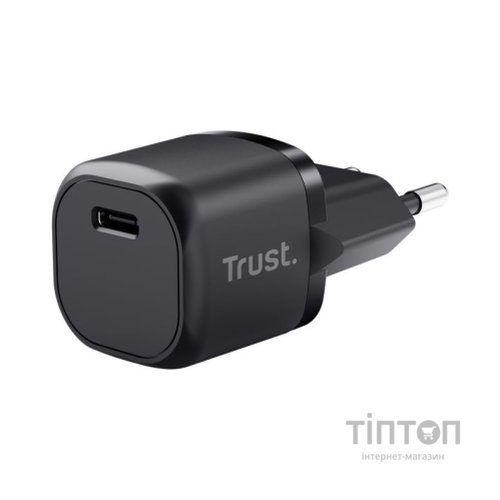 Зарядний пристрій Trust Maxo 20W USB-C PD black (25174_TRUST)