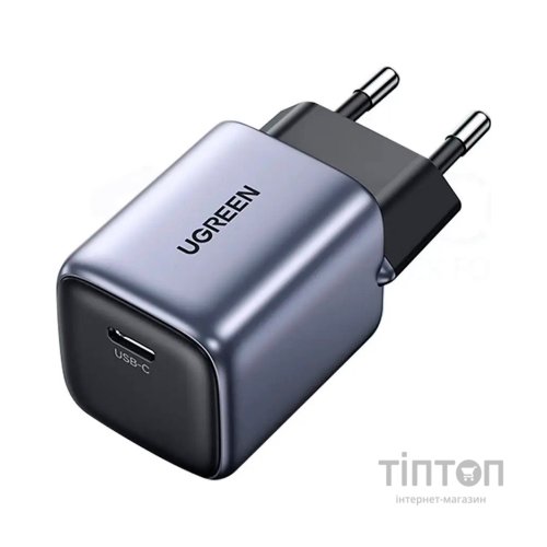 Зарядний пристрій Ugreen 1xUSB 30W Gan Type-C PD Nexode Mini Grey CD319 (90666)