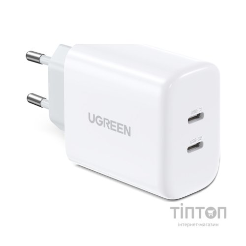 Зарядний пристрій Ugreen 2xUSB 40W PD (2xType-C) PD CD243 White (10343)