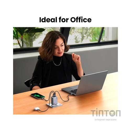 Зарядний пристрій Ugreen 3xUSB 100W (2xUSB-C+USB-A) Gan Nexode Pro X757 (25874)