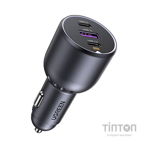 Зарядний пристрій Ugreen 3xUSB 130W (2xUSB-C+USB-A) QC3.0 (EC705) (35025)