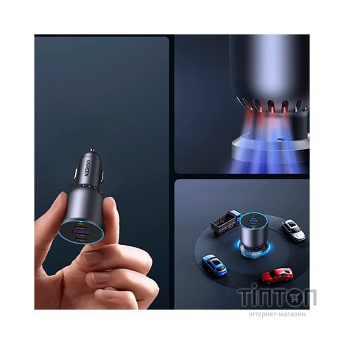 Зарядний пристрій Ugreen 3xUSB 130W (2xUSB-C+USB-A) QC3.0 (EC705) (35025)