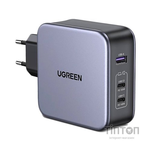 Зарядний пристрій Ugreen 3xUSB 140W (2хUSB-C+USB-A) Gan CD289 with C to C Cable 1.5m (90549)