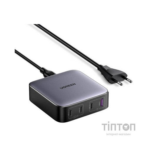 Зарядний пристрій Ugreen 4xUSB 100W (3xType-C+USB A QC3) GAN Charger Nexode Series Black CD328 (90928)