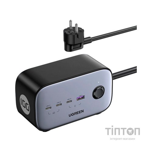Зарядний пристрій Ugreen 4xUSB 100W Nexode Pro (3хUSB-C+USB-A+2хSchuko) CD270 (60167)