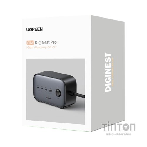 Зарядний пристрій Ugreen 4xUSB 100W Nexode Pro (3хUSB-C+USB-A+2хSchuko) CD270 (60167)