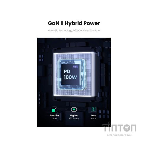 Зарядний пристрій Ugreen 4xUSB 100W Nexode Pro (3хUSB-C+USB-A+2хSchuko) CD270 (60167)