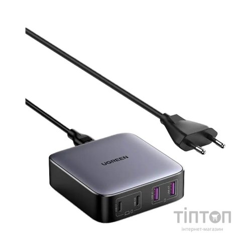 Зарядний пристрій Ugreen 4xUSB 65W (2хUSB-C+2xUSB-A) Gan CD327 (90747)