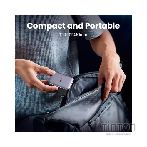 Зарядний пристрій Ugreen 4xUSB 65W (2хUSB-C+2xUSB-A) Gan CD327 (90747)