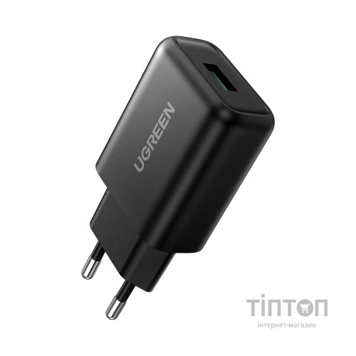 Зарядний пристрій Ugreen CD122 18W USB QC 3.0 Charger (Black) (70273)
