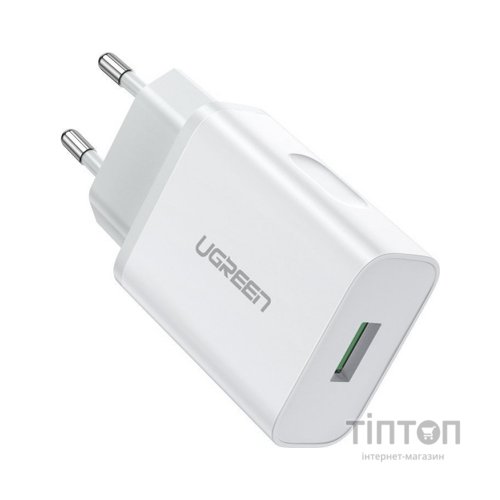 Зарядний пристрій Ugreen CD122 18W USB QC 3.0 Charger (White) (10133)