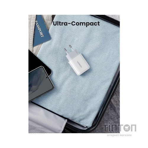 Зарядний пристрій Ugreen CD122 18W USB QC 3.0 Charger (White) (10133)