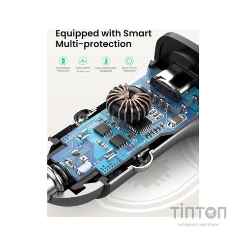 Зарядний пристрій Ugreen CD130 20W USB + Type-C PD Car Charger (Gray) (30780)